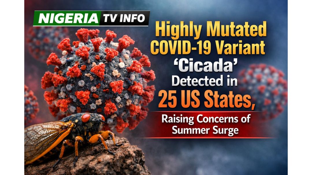 Featured image: Highly Mutated COVID-19 Variant ‘Cicada’ Detected in 25 US States, Raising Summer Surge Concerns | Nigeria TV Info