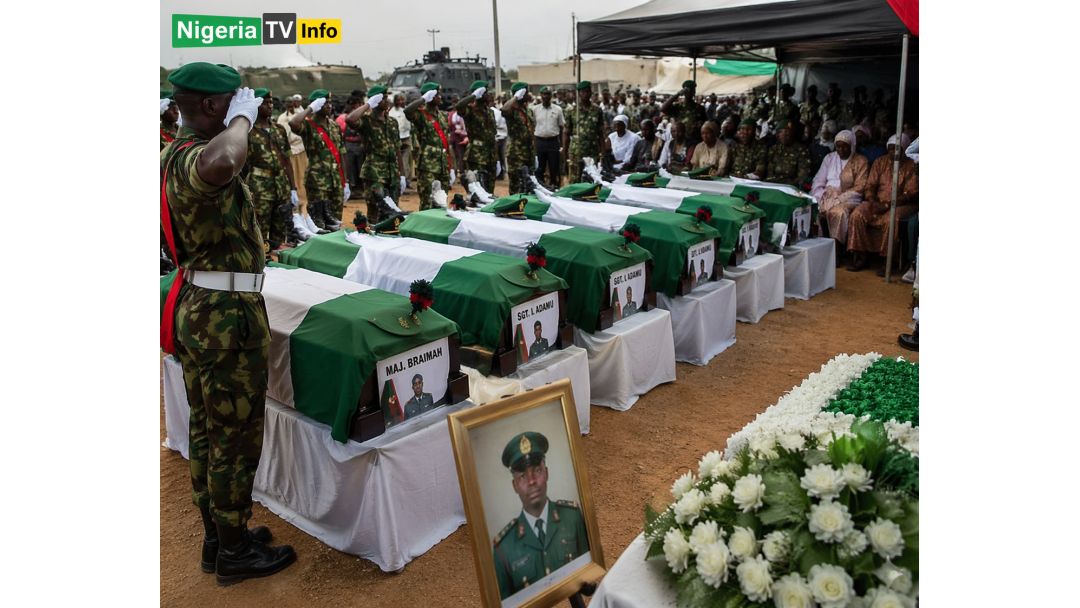 Tributes as Military Buries Braimah, Officer, Six Soldiers Killed in Borno Attack