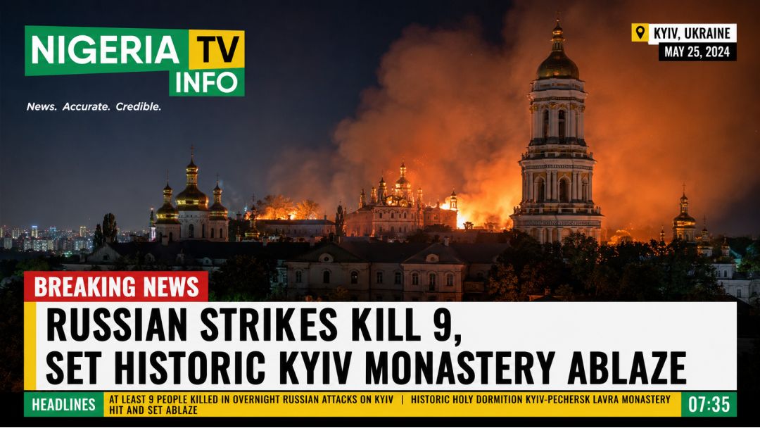Featured image: Mwakpo Russia Gburu Mmadụ Itoolu, Ma Tinye Ebe Obibi Ndị Mọnk Ochie Dị na Kyiv N’Ọkụ