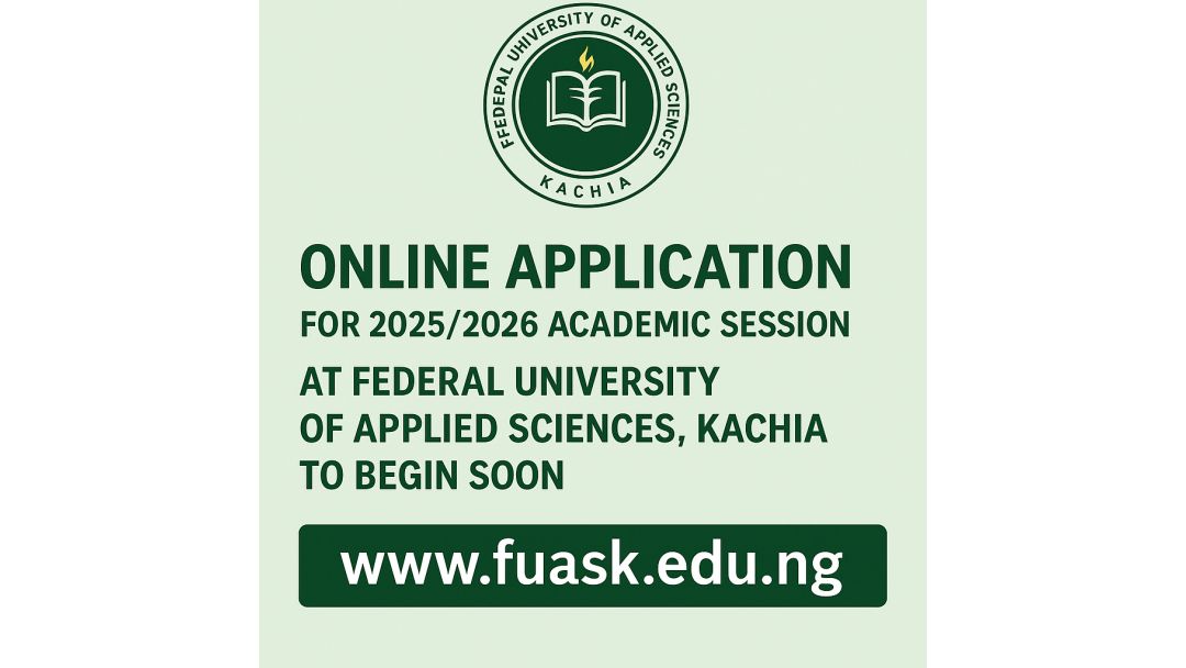 Ntinye Akwụkwọ N'ọntanetị Maka Afọ Akwụkwọ 2025/2026 Na Mahadum Federal University of Applied Sciences, Kachia Ga-amalite N'oge Na-adịghị Anya